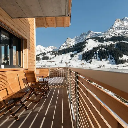 Chuenislodge1 Neu, Grosse Terrasse & Designerofen, Praechtige Aussicht Appartement Adelboden