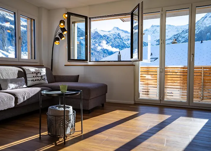 Appartamento Chuenislodge1 Neu, Grosse Terrasse & Designerofen, Praechtige Aussicht *