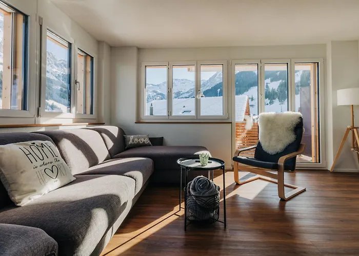 Chuenislodge1 Neu, Grosse Terrasse & Designerofen, Praechtige Aussicht *